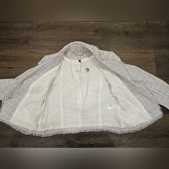 NWT ✨️ WHBM Purple Tweed Blazer - SIZE 8P - Picture 14 of 16